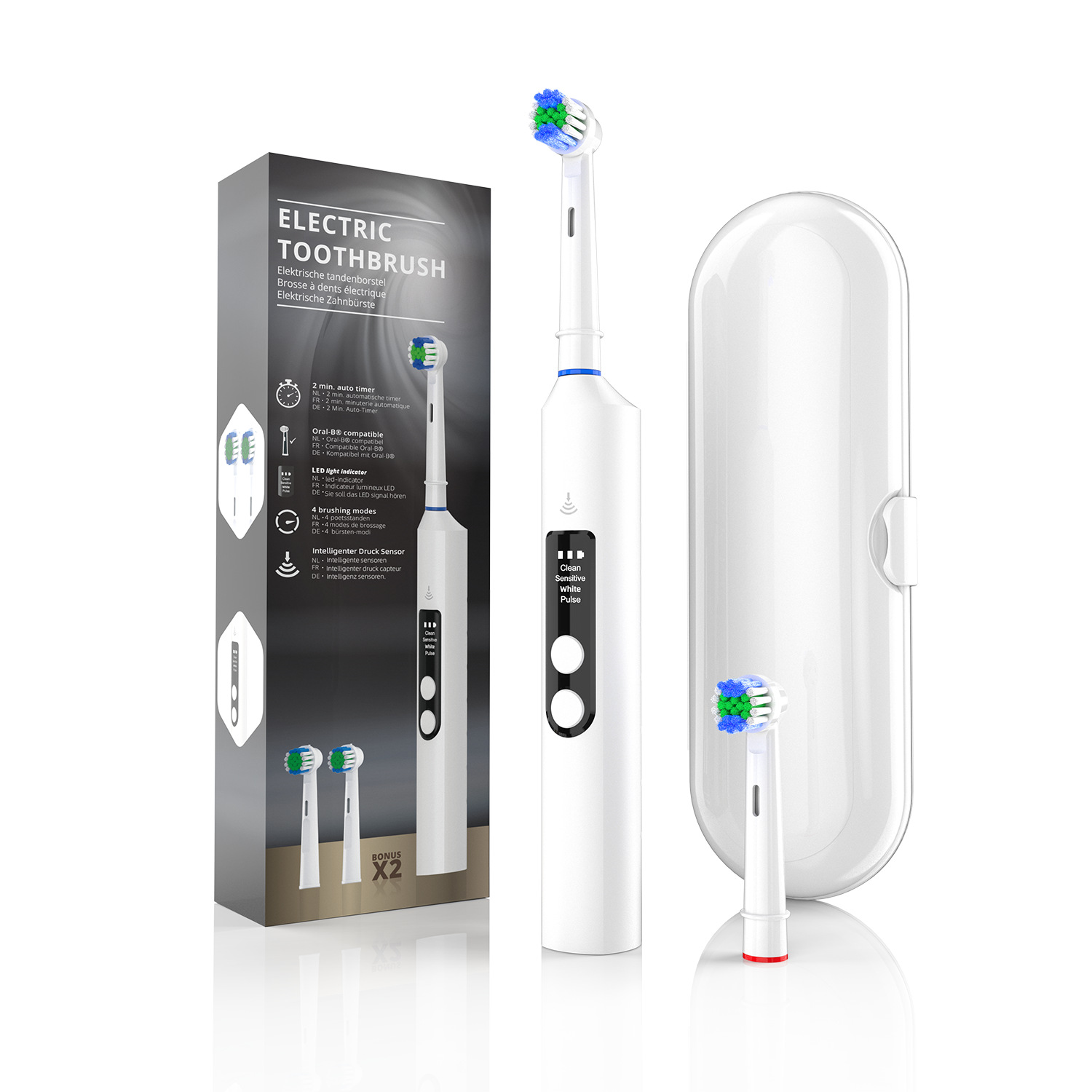 Electric Toothbrush Sonic - Wireless Rechargeable Fully Automatic Smart Electric