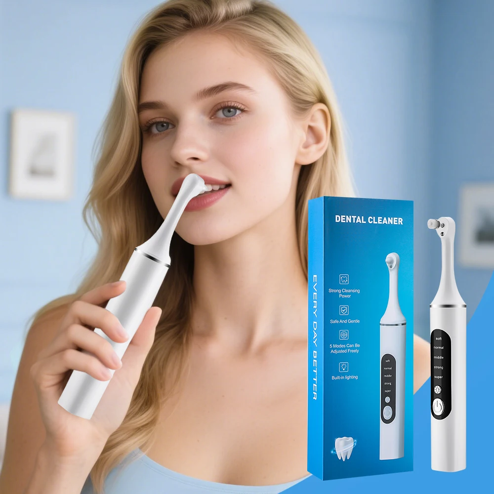 Teeth Whitening Kit With Light - Electric Tooth Polisher Teeth Whitening Cleaner
