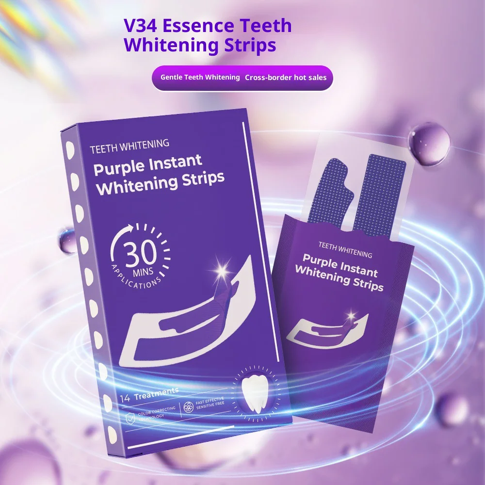 Teeth Whitening Instant - Purple Teeth Whitening Strip No Sensitive