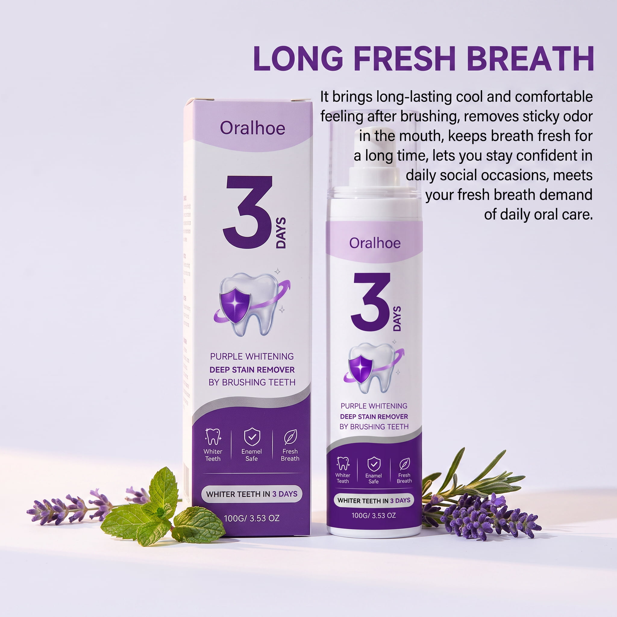 3 Day Purple Color Corrector T - Whitening Foam Pump review and price