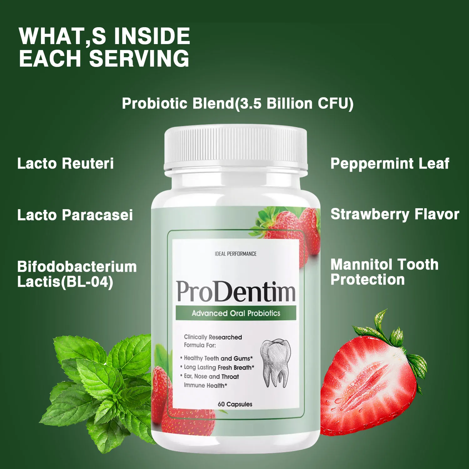 Advanced Oral Probiotics - Fre - Teeth Whitening Gum review and price