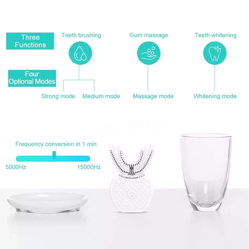 Ultrasonic Electric Toothbrush - Teeth Whitening With Blue Light review and price
