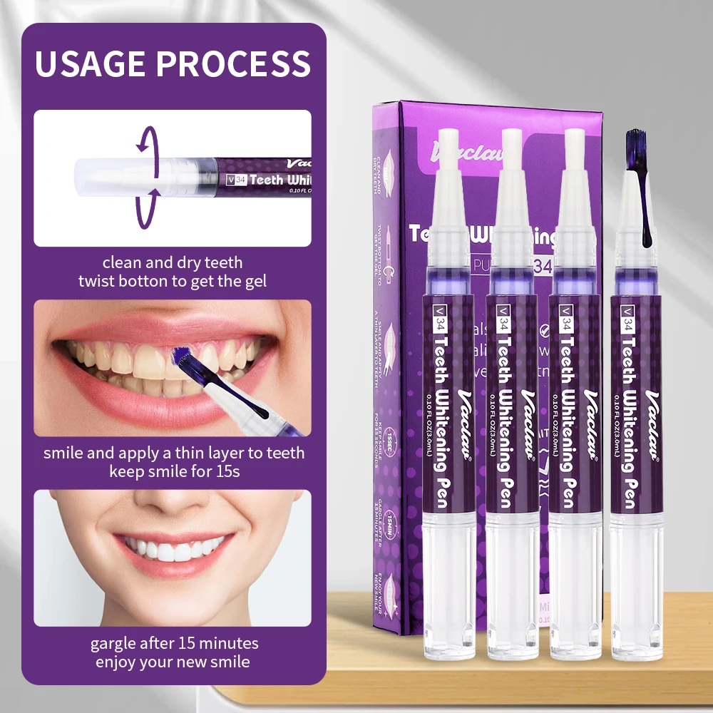 Vaclav V34 Purple teeth whiten - Teeth Whitening Instant review and price